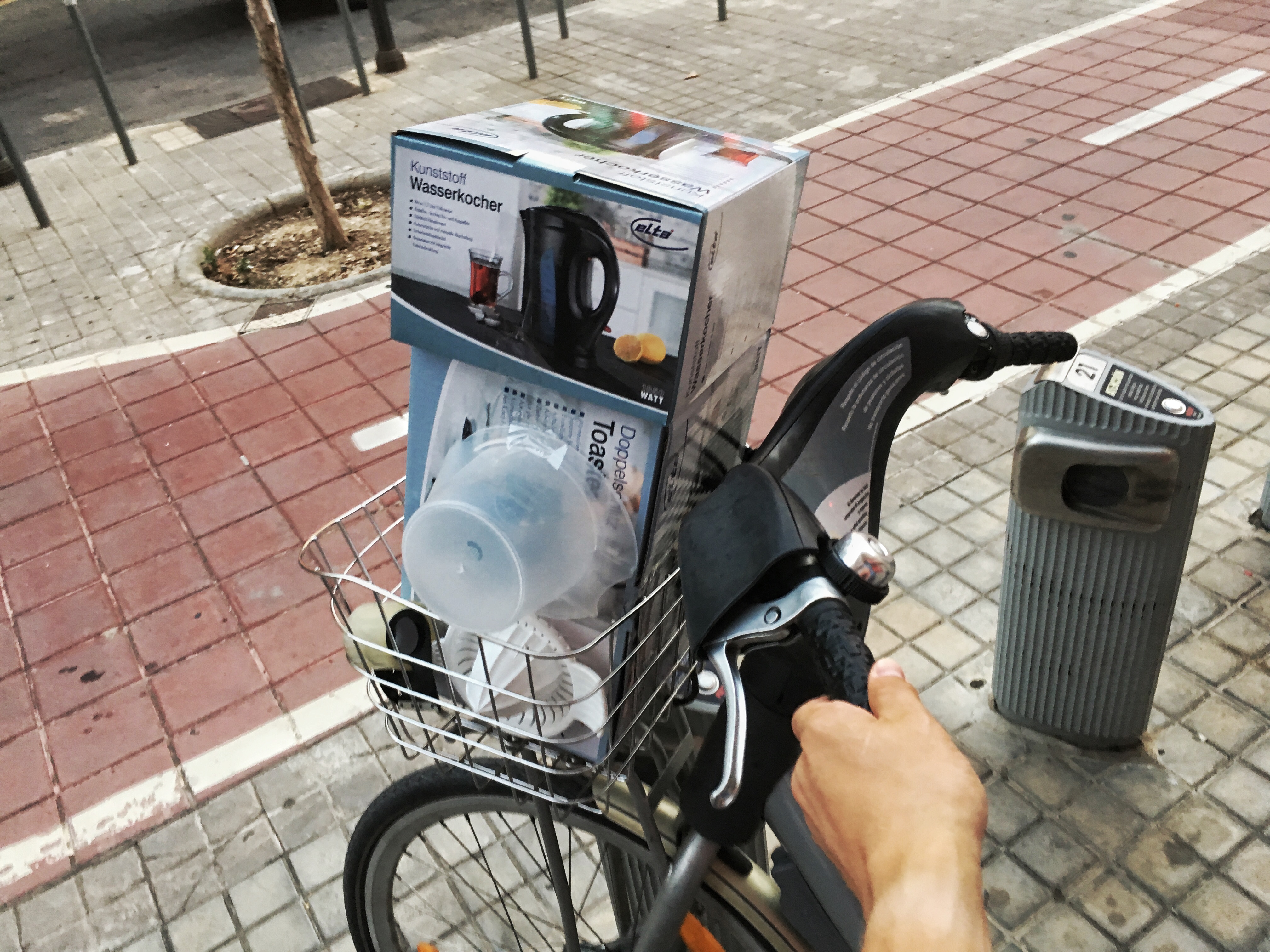 My Bike with the new Toaster taped onto it