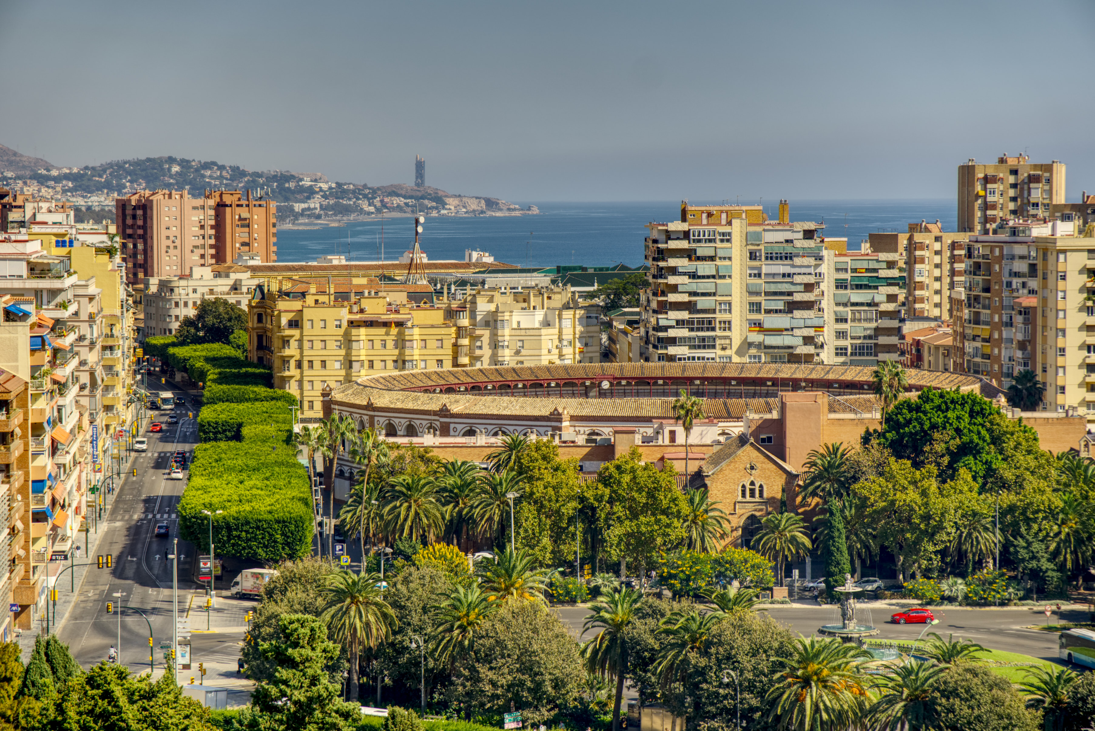 the "plaza de torros" from the Alcazaba