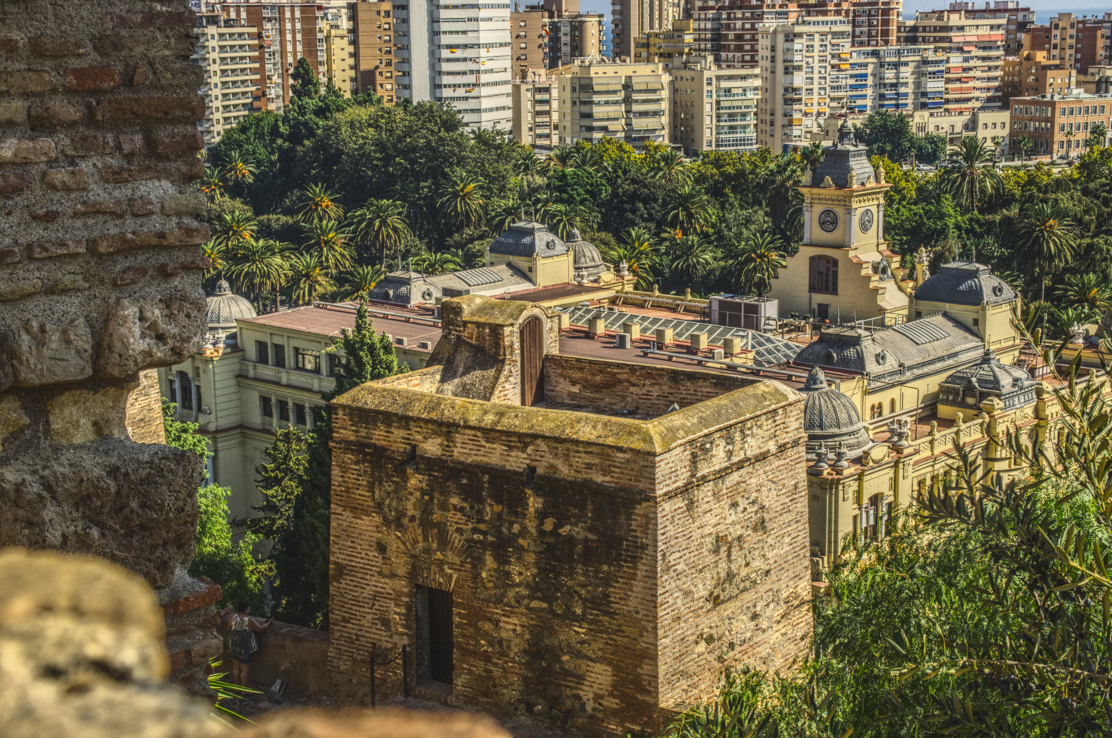 some building of the city administration shot from the Alcazaba