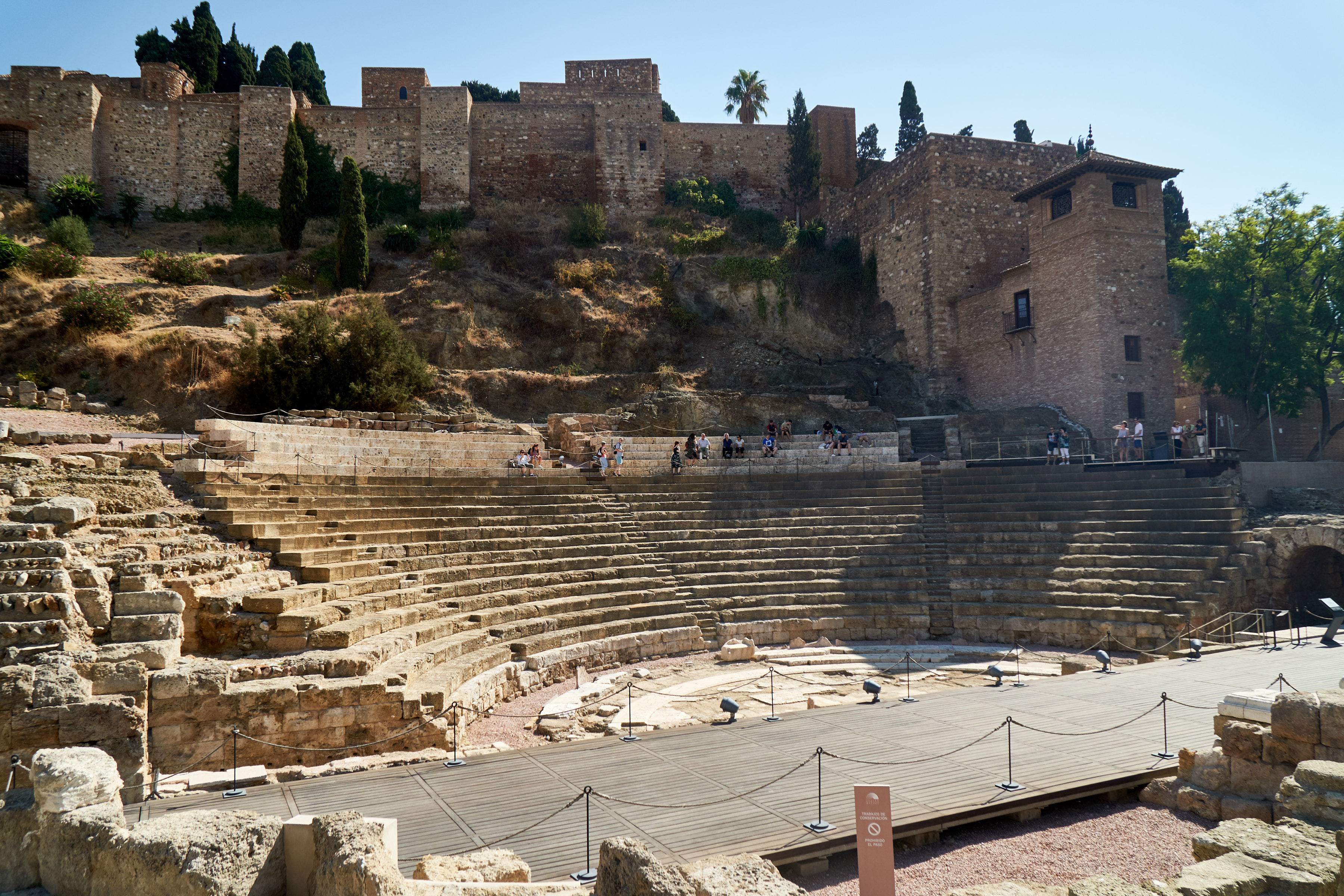 infront of the Alcazaba there is an old roman theater to be visited