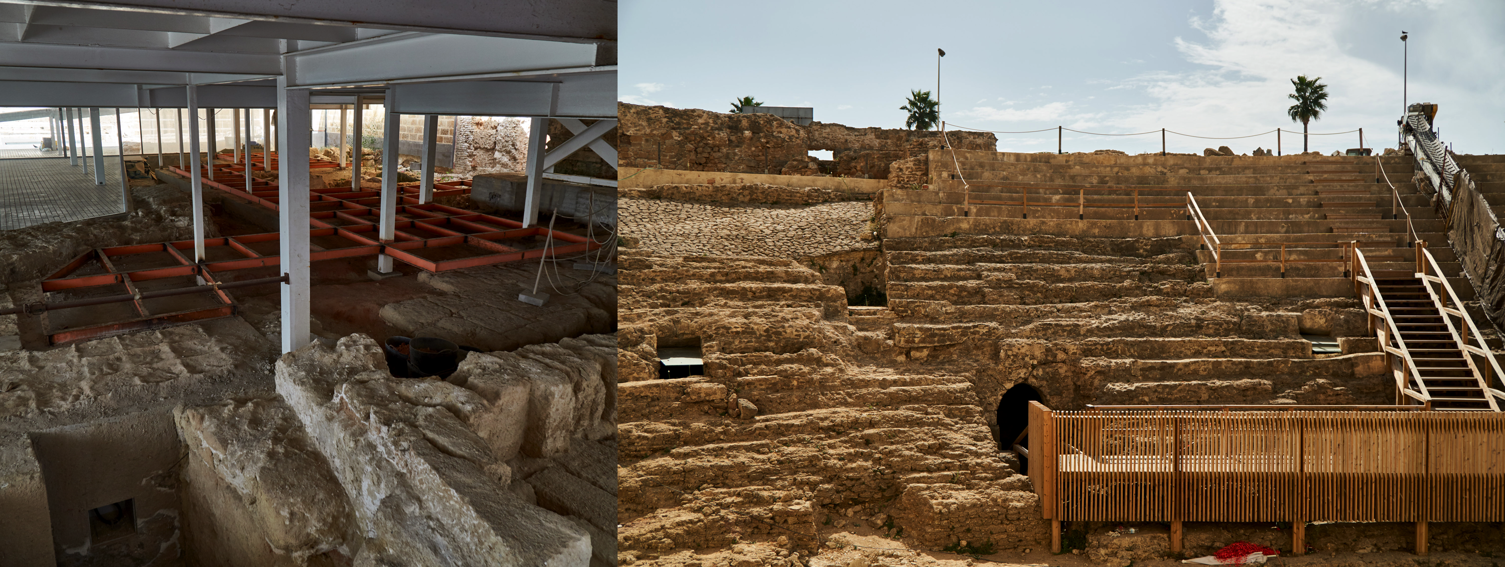 Phoenician buildings and parts of the roman theater