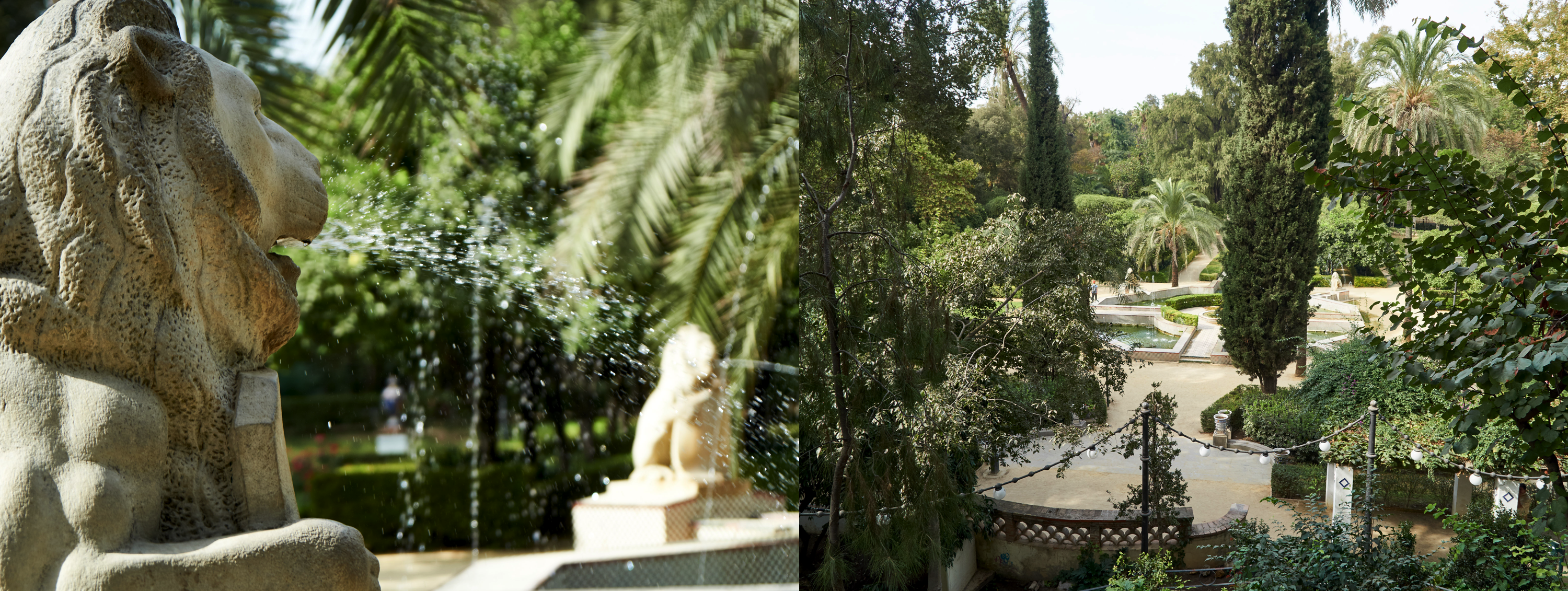 "Jardin de leones", a part of the "parque de María Luisa"