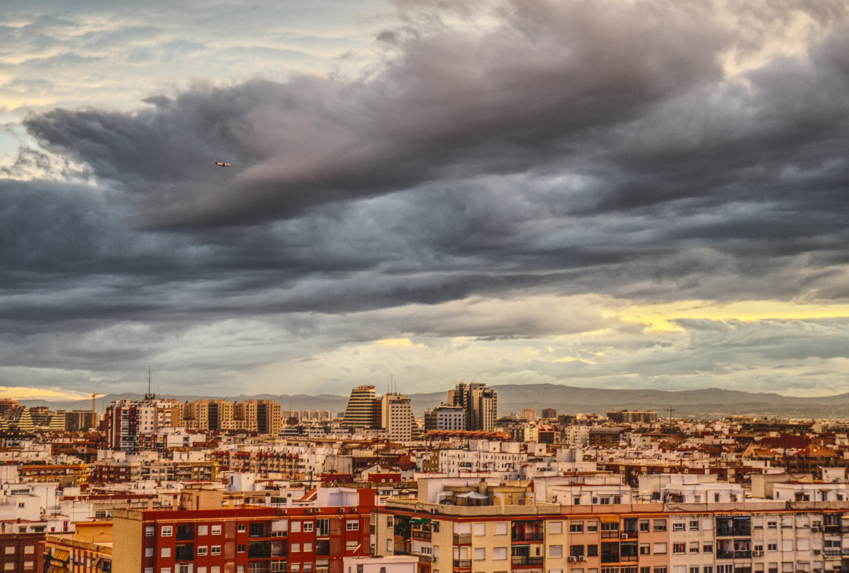 Dark clouds in the distance