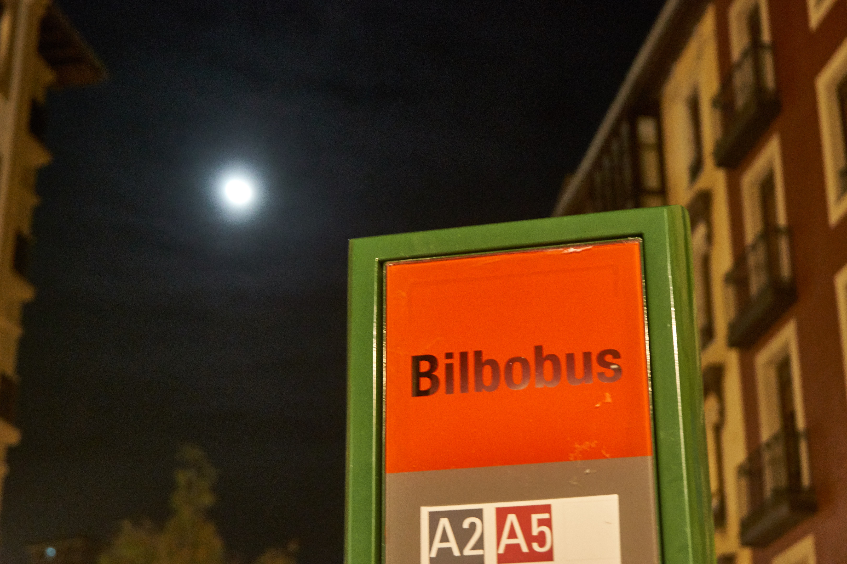 a stop of the Bilbobus