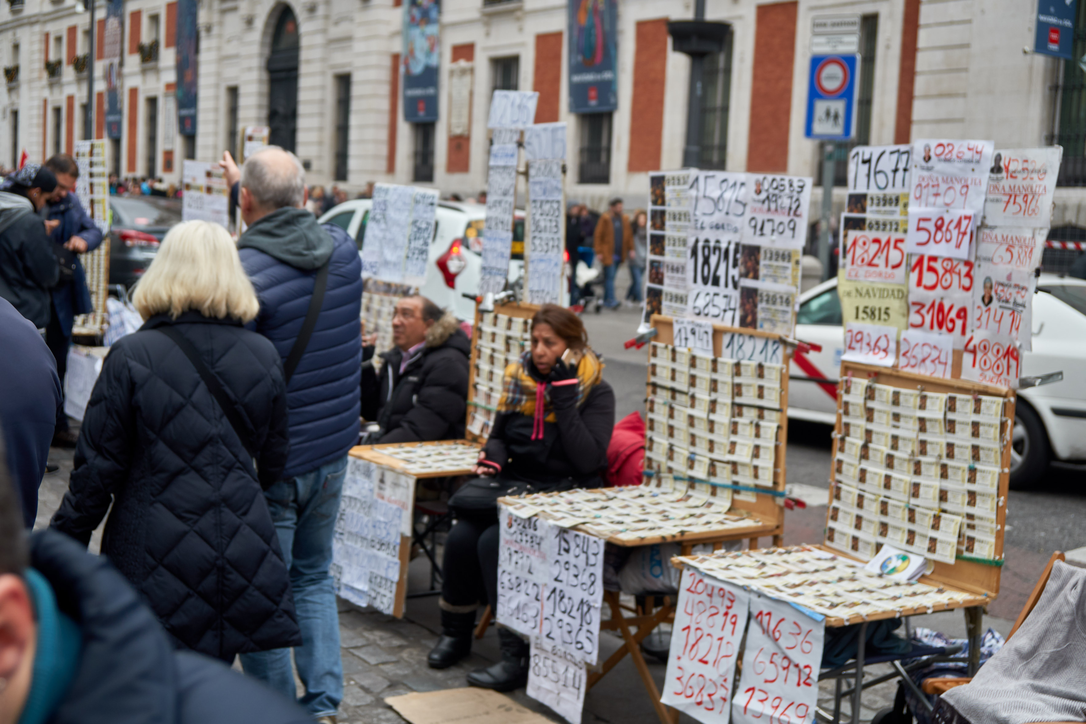 Lottery sellers, unfortunately out of focus and the only picture I have of them