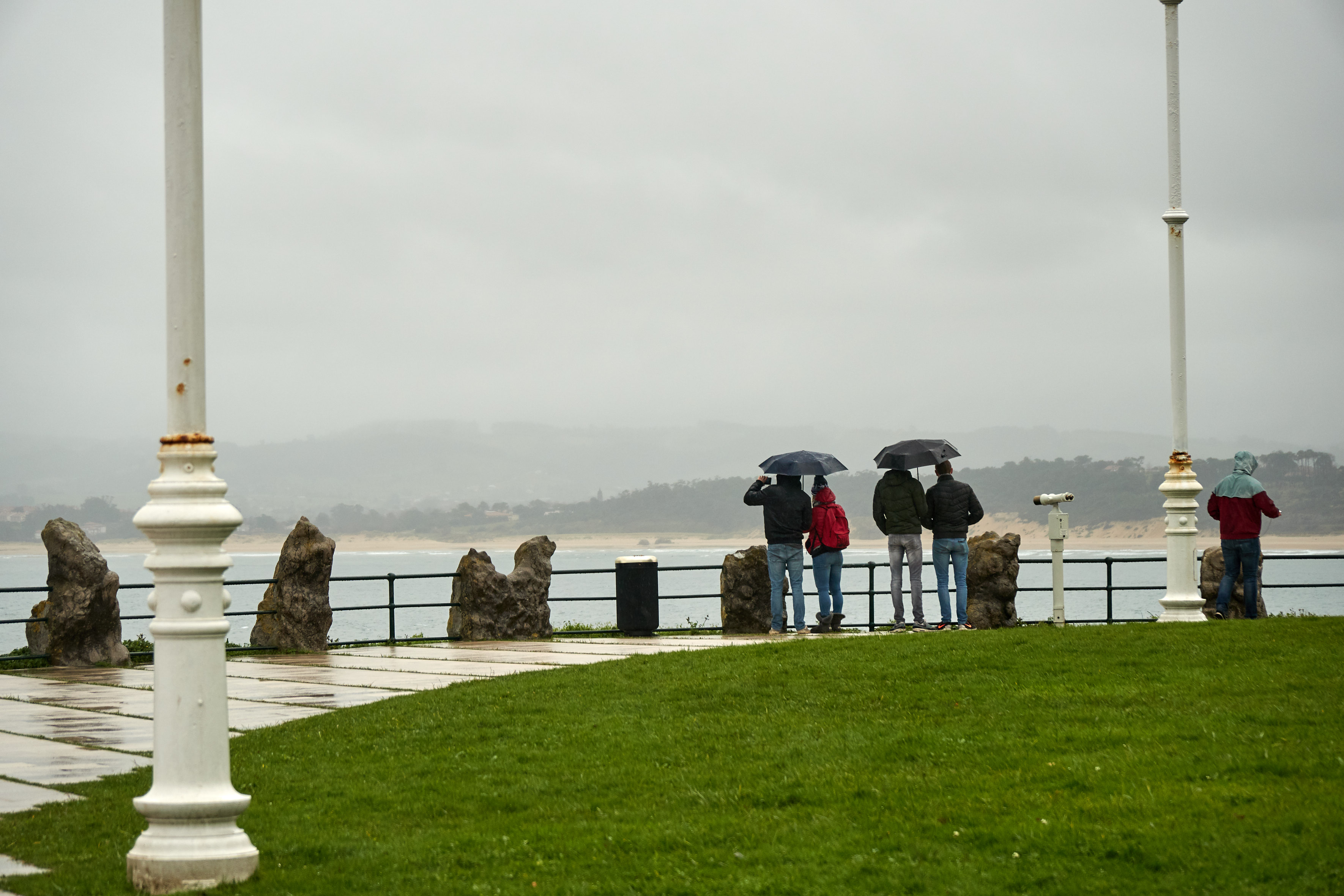 watching the rain over the see