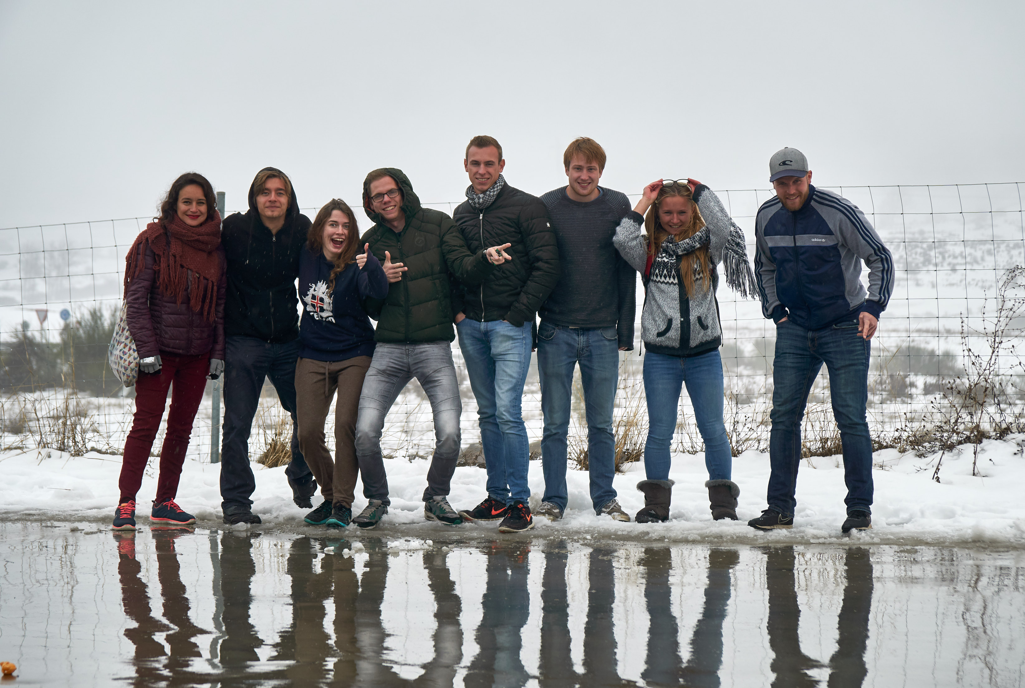 Aaaand another group picture at the gas stop